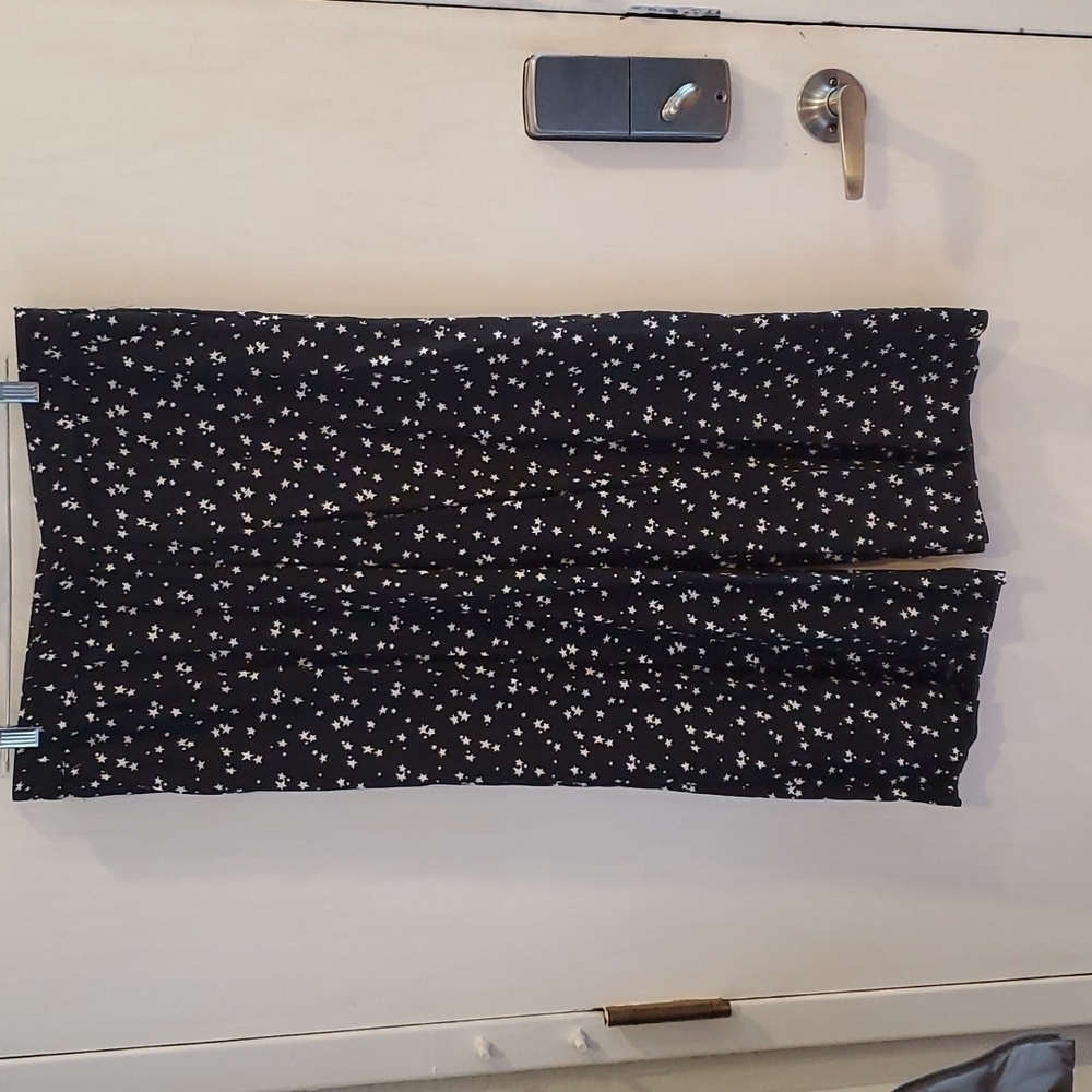 Paraphrase Black and White Star Culottes Wide Leg Capris L